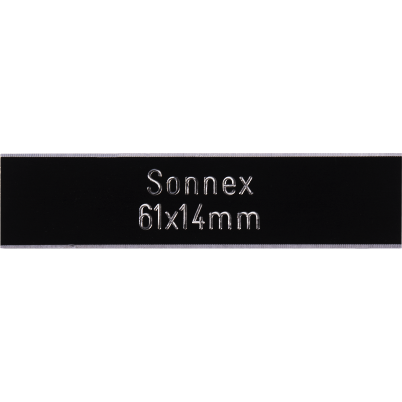 Klingelschild Sonnex  61 x 14 mm schwarz matt