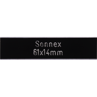 Klingelschild Sonnex  61 x 14 mm schwarz matt