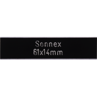 Klingelschild Sonnex  61 x 14 mm schwarz matt