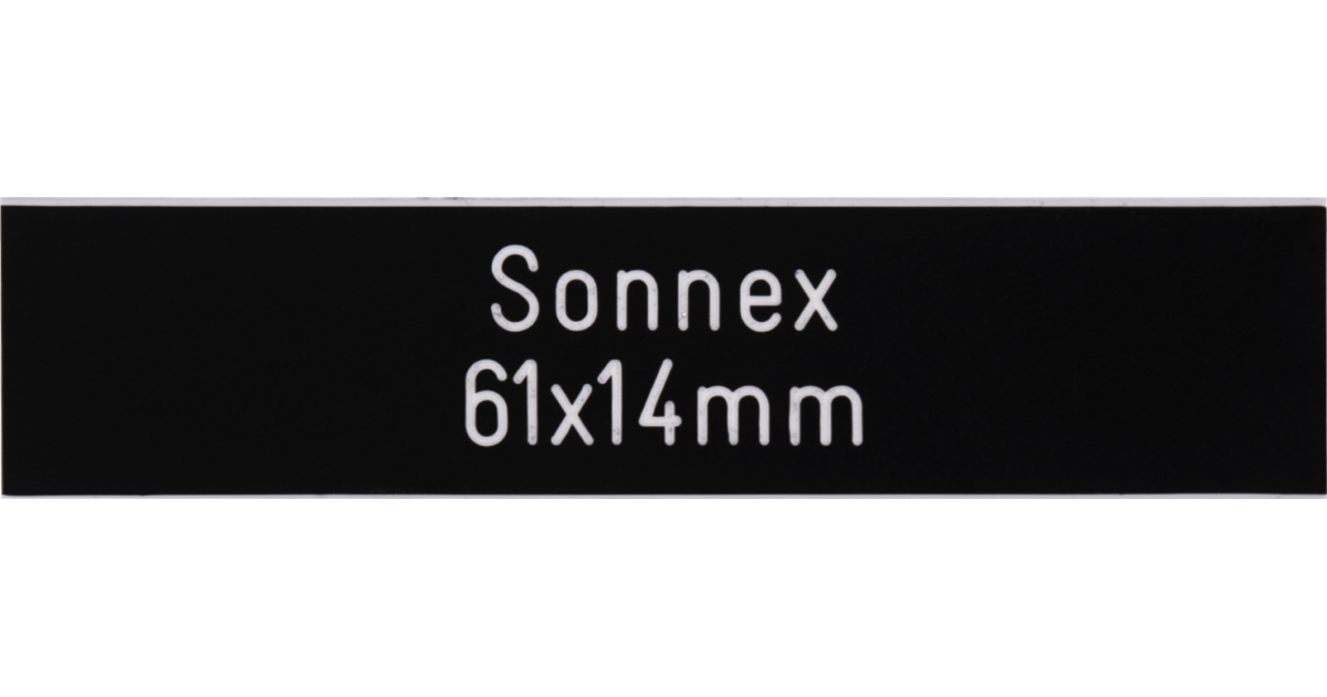 Klingelschild Sonnex  61 x 14 mm schwarz Kunststoff