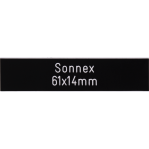 Klingelschild Sonnex  61 x 14 mm schwarz Kunststoff
