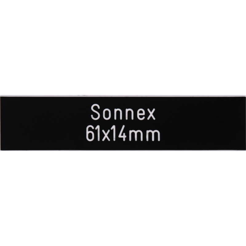 Klingelschild Sonnex  61 x 14 mm schwarz Kunststoff