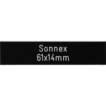 Klingelschild Sonnex  61 x 14 mm schwarz Kunststoff
