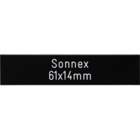 Klingelschild Sonnex  61 x 14 mm schwarz Kunststoff