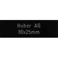 Briefkastenschild Huber AG schwarz 80 x 25 mm