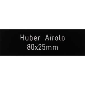 Briefkastenschild Huber Airolo schwarz 80 x 25 mm