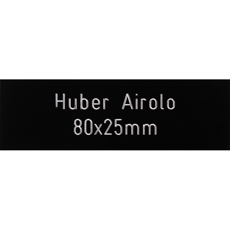 Briefkastenschild Huber Airolo schwarz 80 x 25 mm