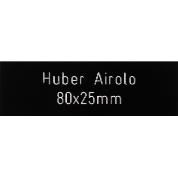 Briefkastenschild Huber Airolo schwarz 80 x 25 mm