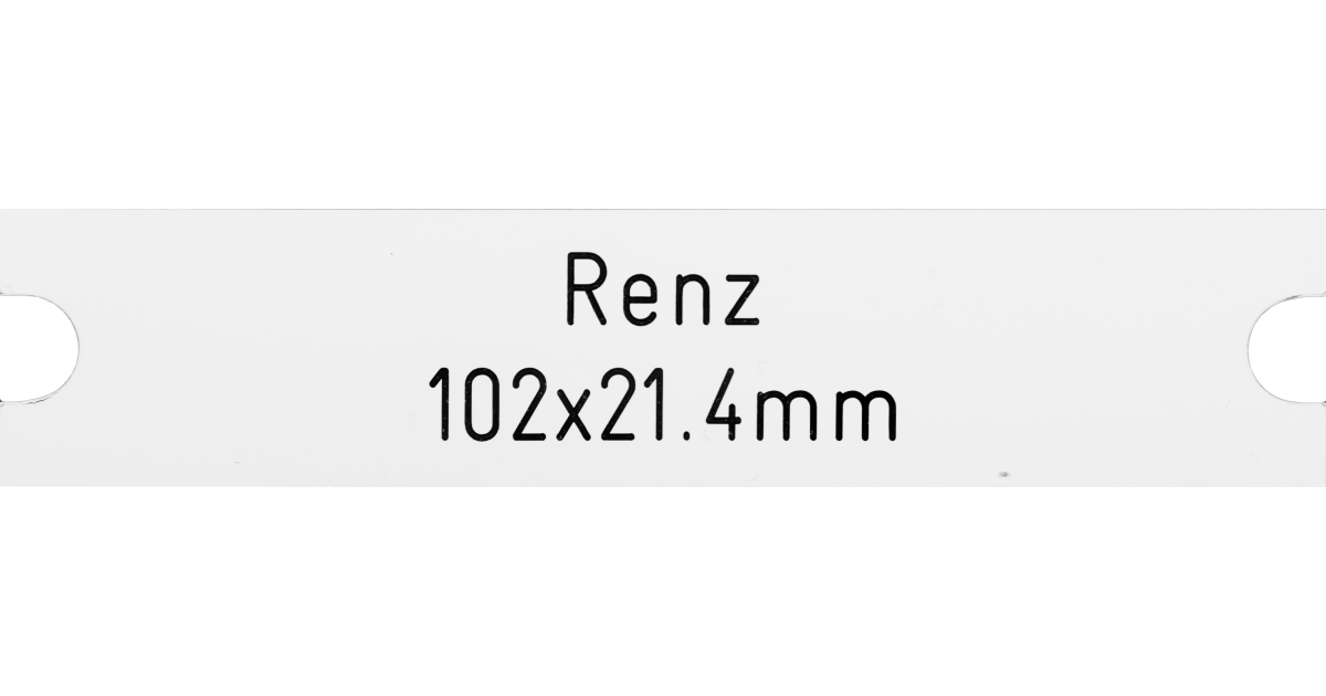 Briefkastenschild Renz Kunststoff weiss 102 x 21.4mm