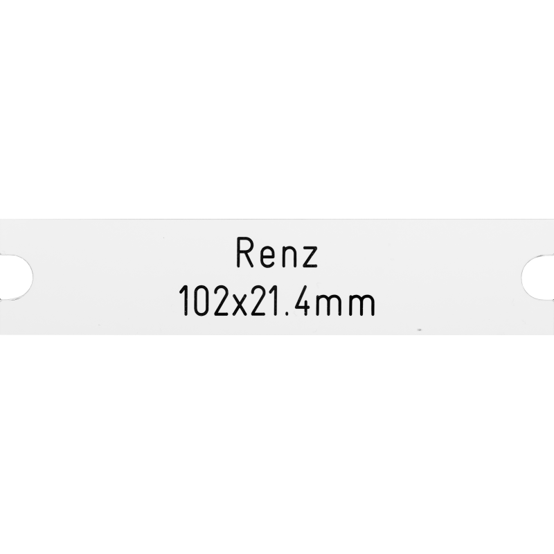 Briefkastenschild Renz Kunststoff weiss 102 x 21.4mm
