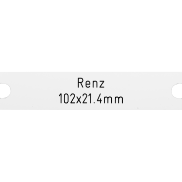 Briefkastenschild Renz Kunststoff weiss 102 x 21.4mm
