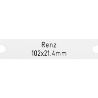 Briefkastenschild Renz Kunststoff weiss 102 x 21.4mm