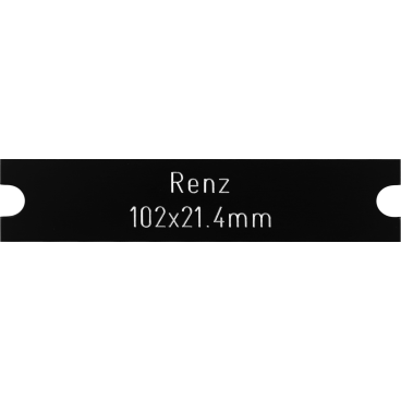 Letterbox Plate Renz plastic  black 102 x 21.4 mm