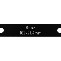 Letterbox Plate Renz plastic  black 102 x 21.4 mm
