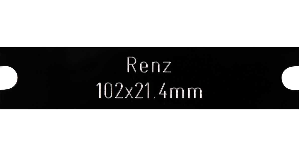 Briefkastenschild Renz Alu schwarz matt 102 x 21.4 mm