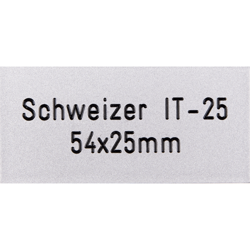 Briefkastenschild Schweizer IT 25 - ALu silber 54 x 25mm