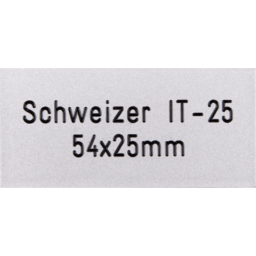 Briefkastenschild Schweizer IT 25 - ALu silber 54 x 25mm