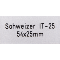 Briefkastenschild Schweizer IT 25 - ALu silber 54 x 25mm