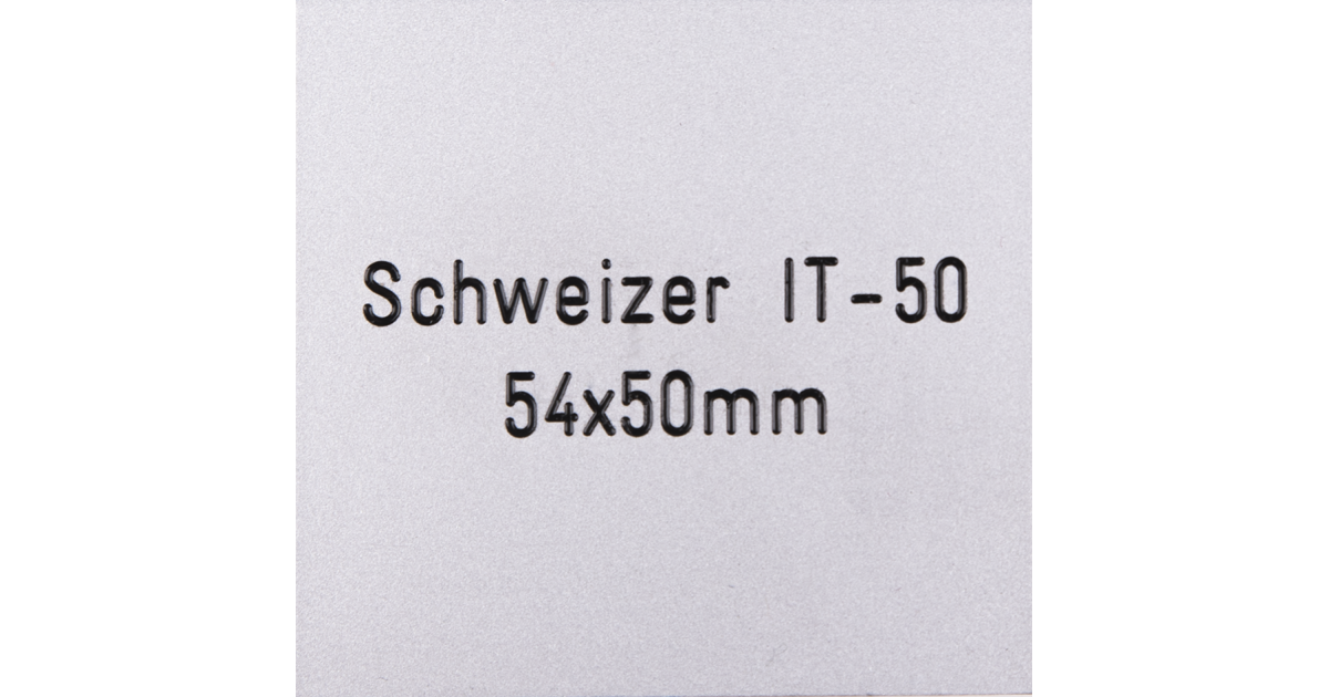 Briefkastenschild Schweizer IT 50 - Alu silber  54 x 50 mm