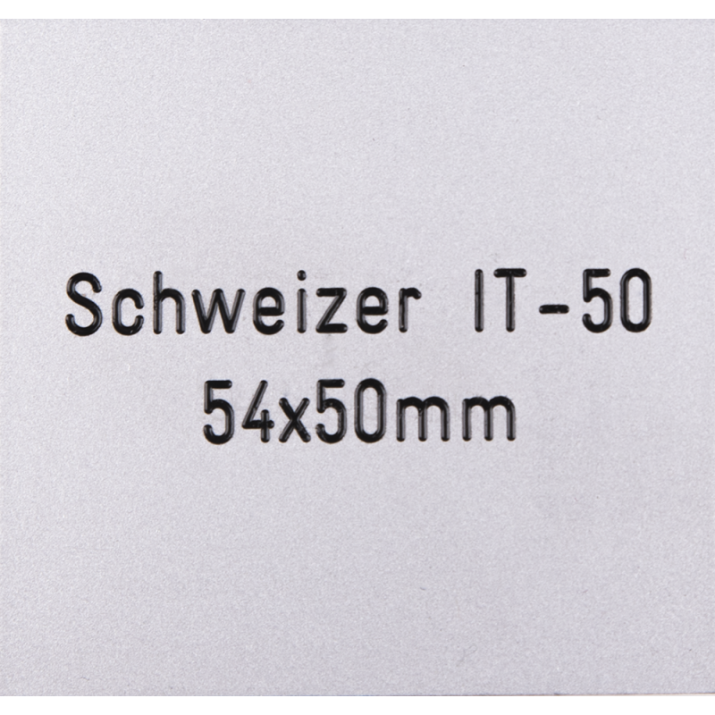 Briefkastenschild Schweizer IT 50 - Alu silber  54 x 50 mm