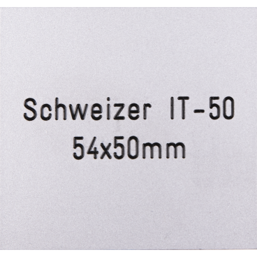 Briefkastenschild Schweizer IT 50 - Alu silber  54 x 50 mm