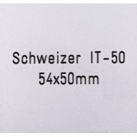 Briefkastenschild Schweizer IT 50 - Alu silber  54 x 50 mm