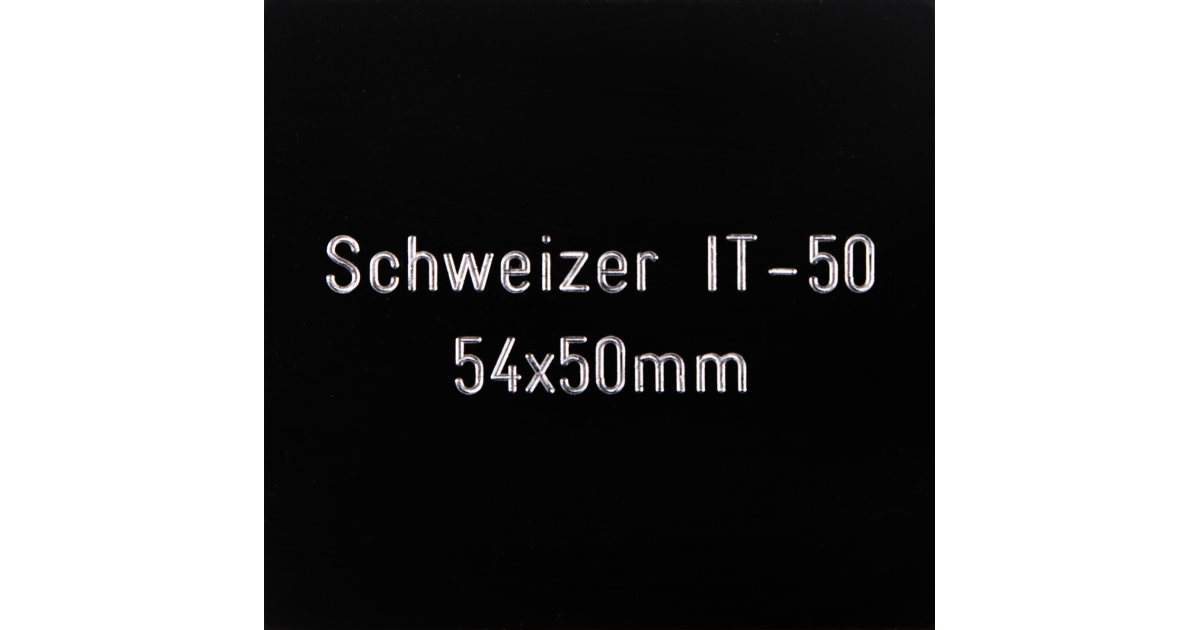 Briefkastenschild Schweizer IT - Alu schwarz-50 54 x 50mm