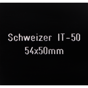 Briefkastenschild Schweizer IT - Alu schwarz-50 54 x 50mm