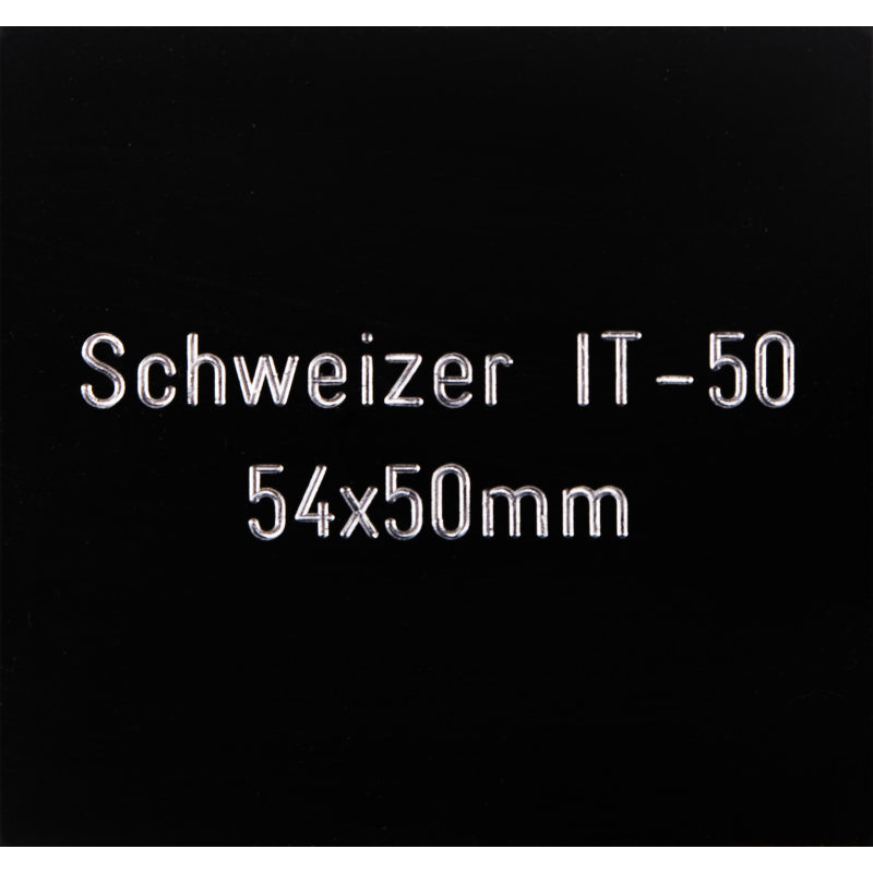 Briefkastenschild Schweizer IT - Alu schwarz-50 54 x 50mm