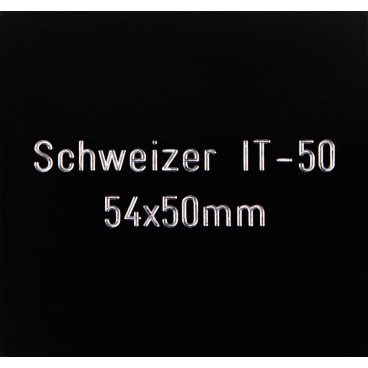 Briefkastenschild Schweizer IT - Alu schwarz-50 54 x 50mm