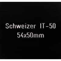 Briefkastenschild Schweizer IT - Alu schwarz-50 54 x 50mm