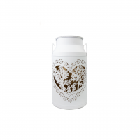 Milk Can Laterne «Les Amoureux» Midi Ligne Blanche