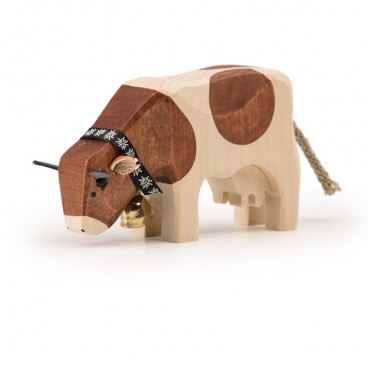 Trauffer Holzkuh fressend Red-Holstein