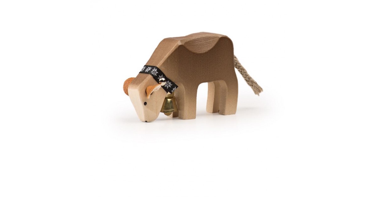 Trauffer Kalb fressend Braunvieh