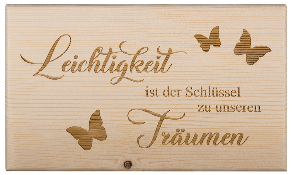 Leichtigkeist ist der Schlüssel...